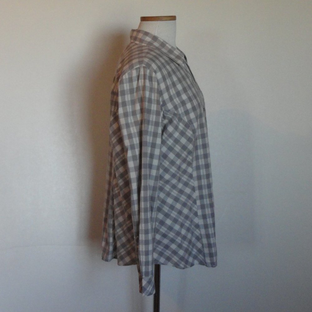 Cream/Taupe Cotton Sonoma Western Snap Shirt